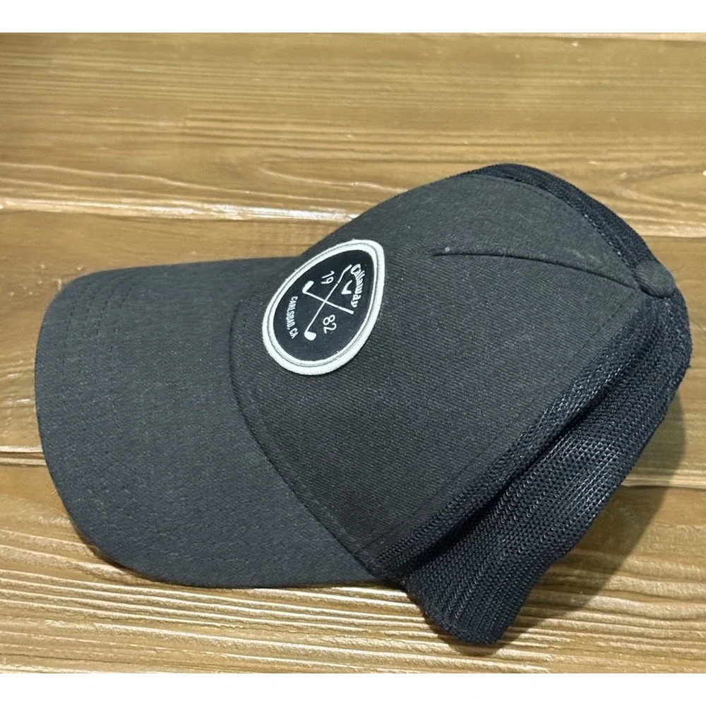 Callaway Hat Cap Mens‎ Black Snapback Mesh Trucker Carlsbad CA Golf